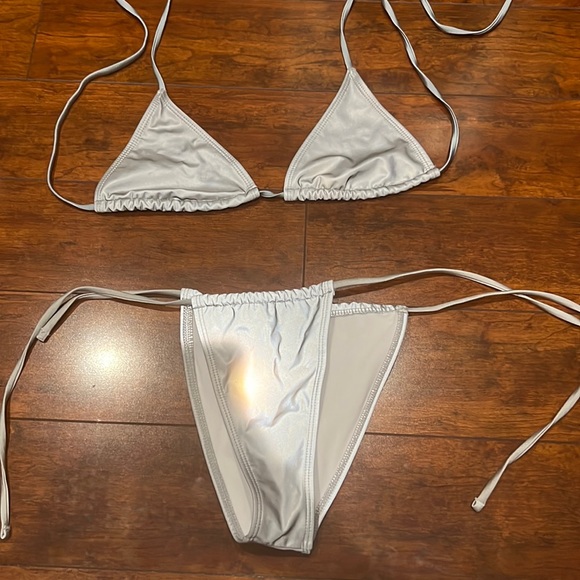 PrettyLittleThing Swim Plt Metallic Swim Bikini Poshmark